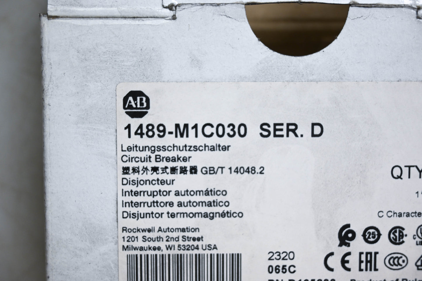 Allen-Bradley 1489-M1C030 Miniature Circuit Breaker NOS