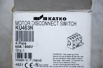 Altech KU463N Motor Disconnect Switch NOS