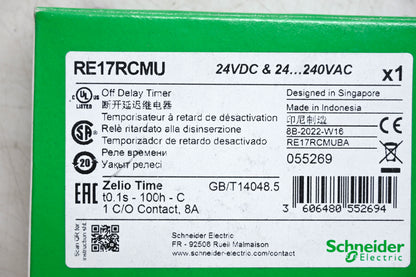 Schneider Electric RE17RCMU Timing Relay NOS