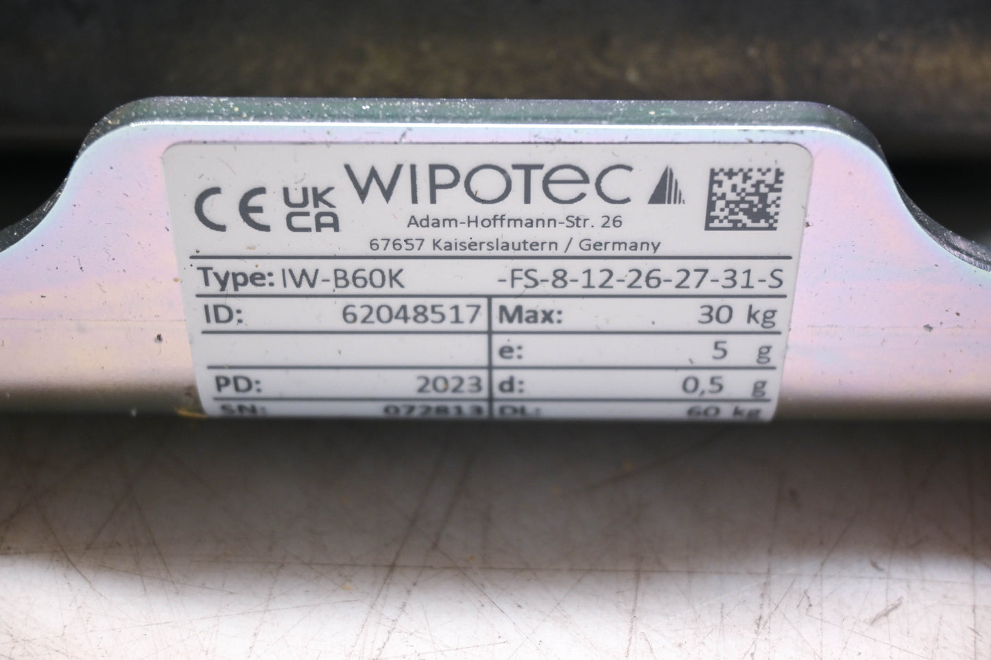 Wipotec IW-B60K, -FS-8-12-26-27-31-S Weigh Cell Weighing Scale Frame NOS