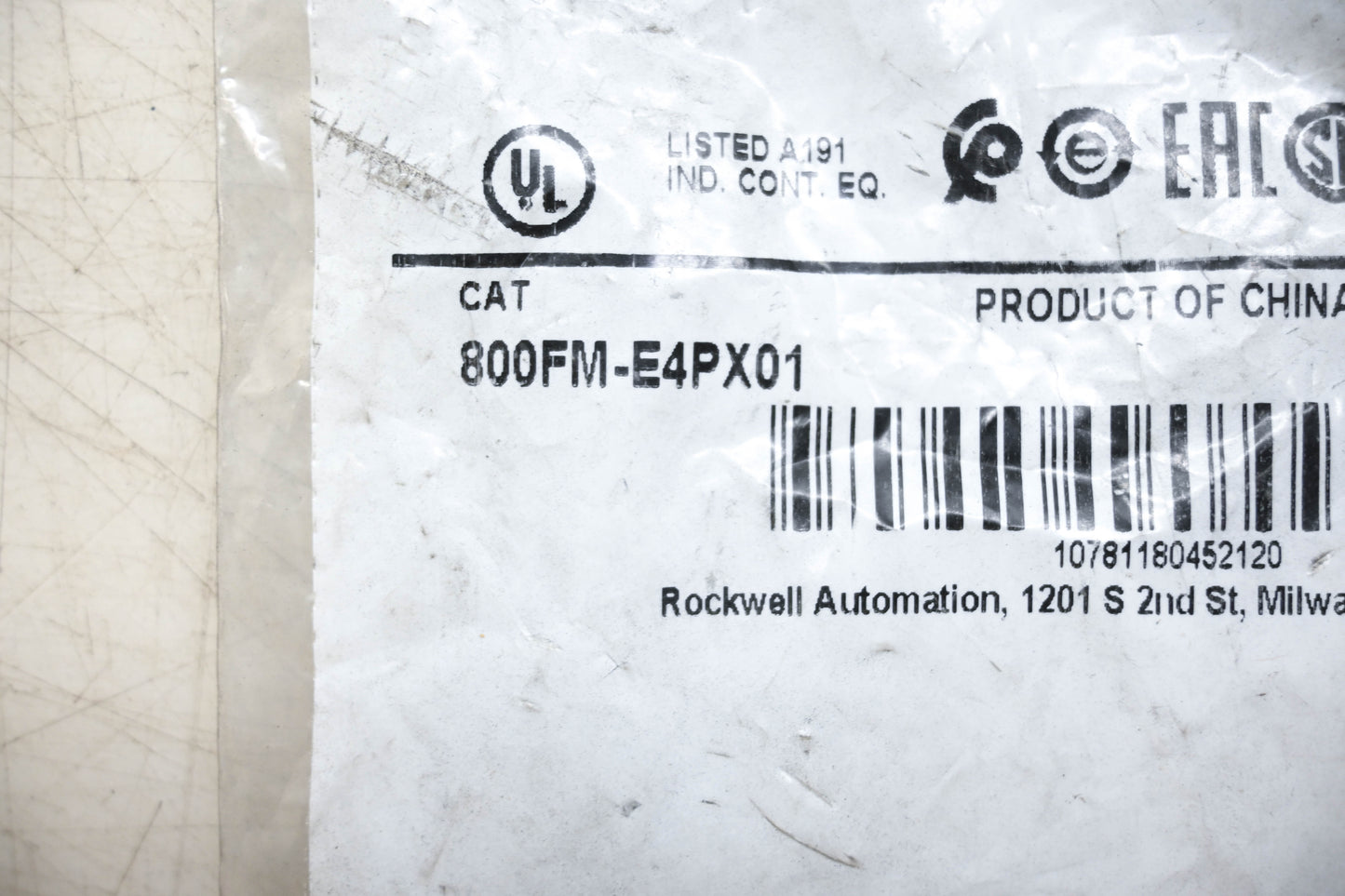 Allen-Bradley 800FM-E4PX01 Extended Red Push Button NOS