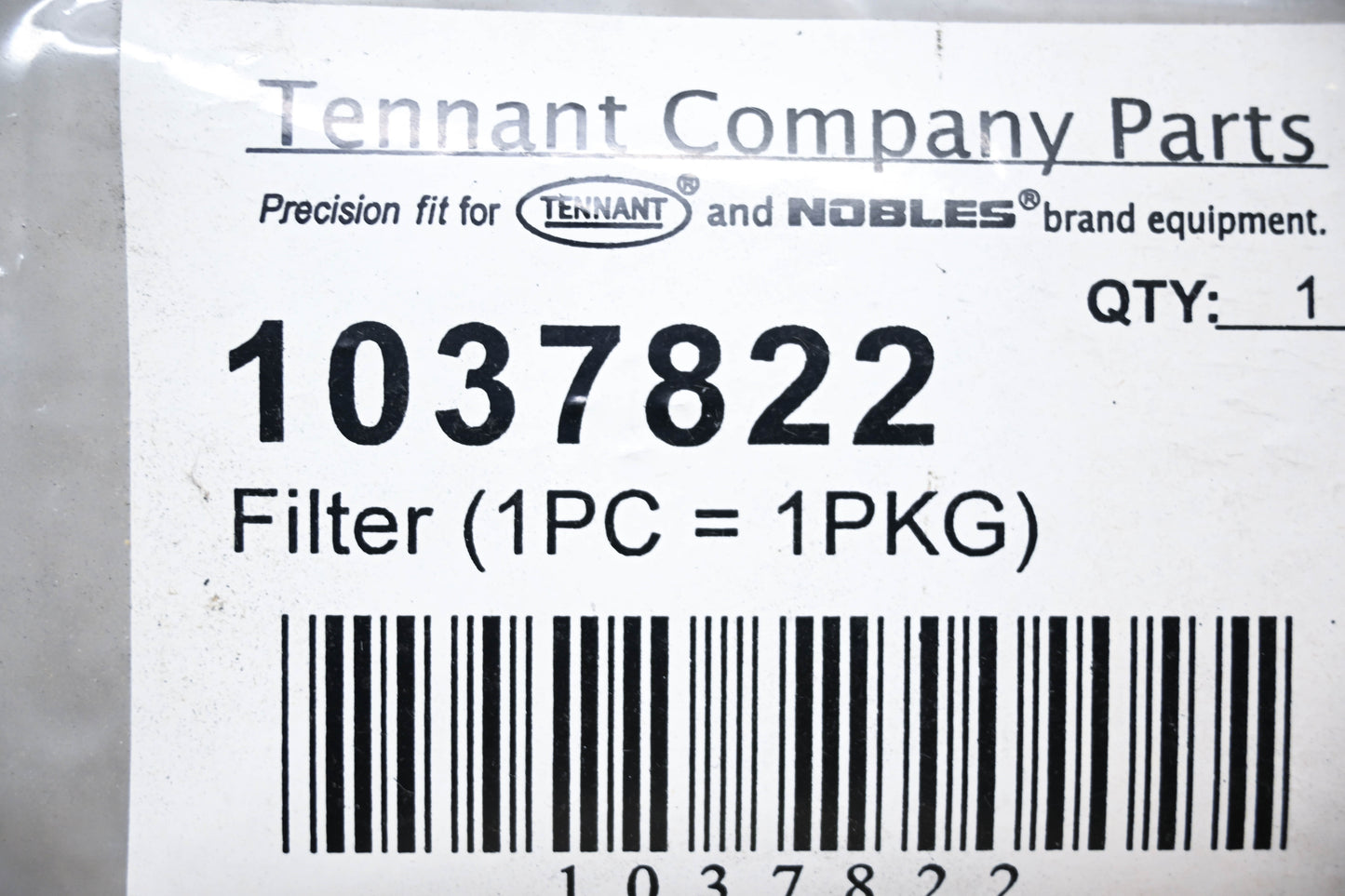 Tennant 1037822 Dust Panel Filter NOS