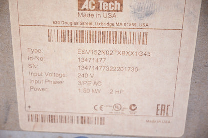 Lenze ESV152N02TXBXX1G43 SMVector Frequency Inverter NOS