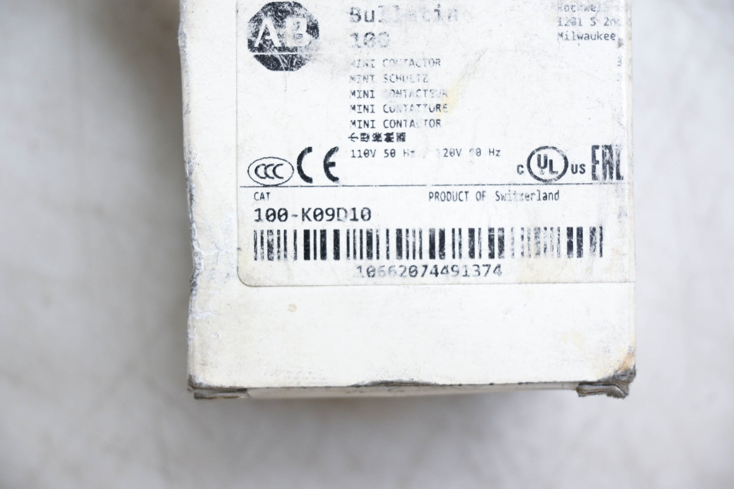 Allen-Bradley 100-K09D10 Miniature Contactor NOS
