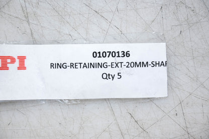 Aftermarket 01070136 Retaining Rings 20mm Qty 5 NOS