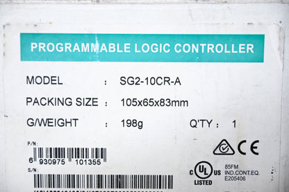 TECO SG2-10CR-A Programmable Logic Controller NOS