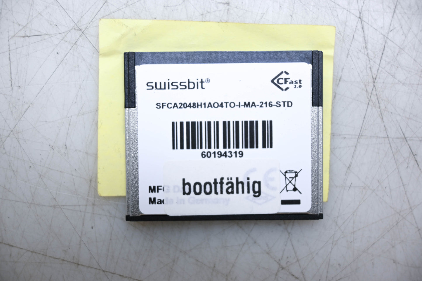 Swissbit SFCA2048H1AO4TO-I-MA-216-STD, 60194319 2GB Mass Storage CFast Card NOS