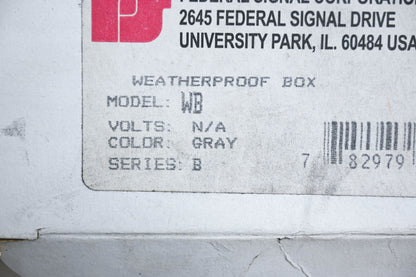 Federal Signal FED-SIG-WB Series B Weatherproof Box NOS