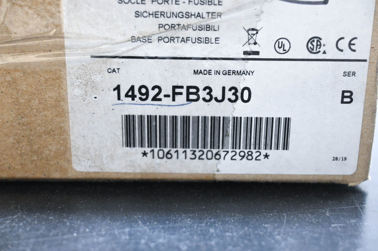 Allen-Bradley 1492-FB3J30 3 Pole Class Fuse Holder NOS