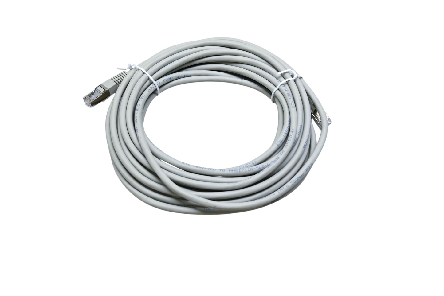 Primus Cable PC6PS-2518-25GY CAT6 Ethernet Patch Cable Shielded, Snagless Molded Boot, RJ45 - RJ45, 25ft NOS