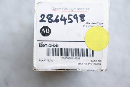 Allen-Bradley 800T-QH2R 30mm Pilot Light NOS