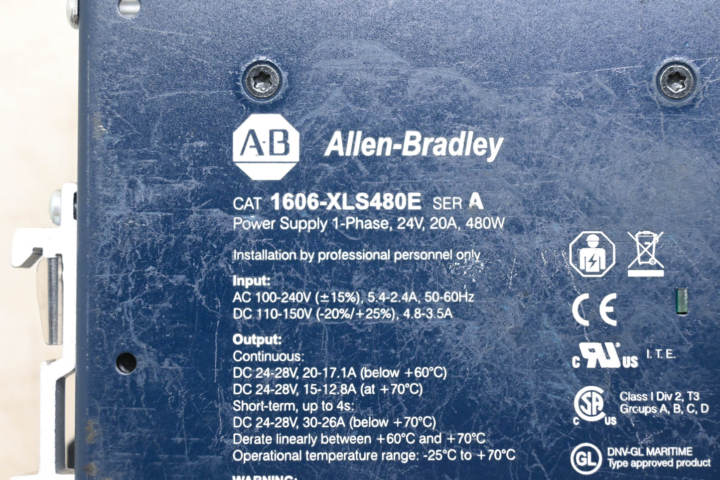 Allen-Bradley 1606-XLS480E Power Supply 1-Phase