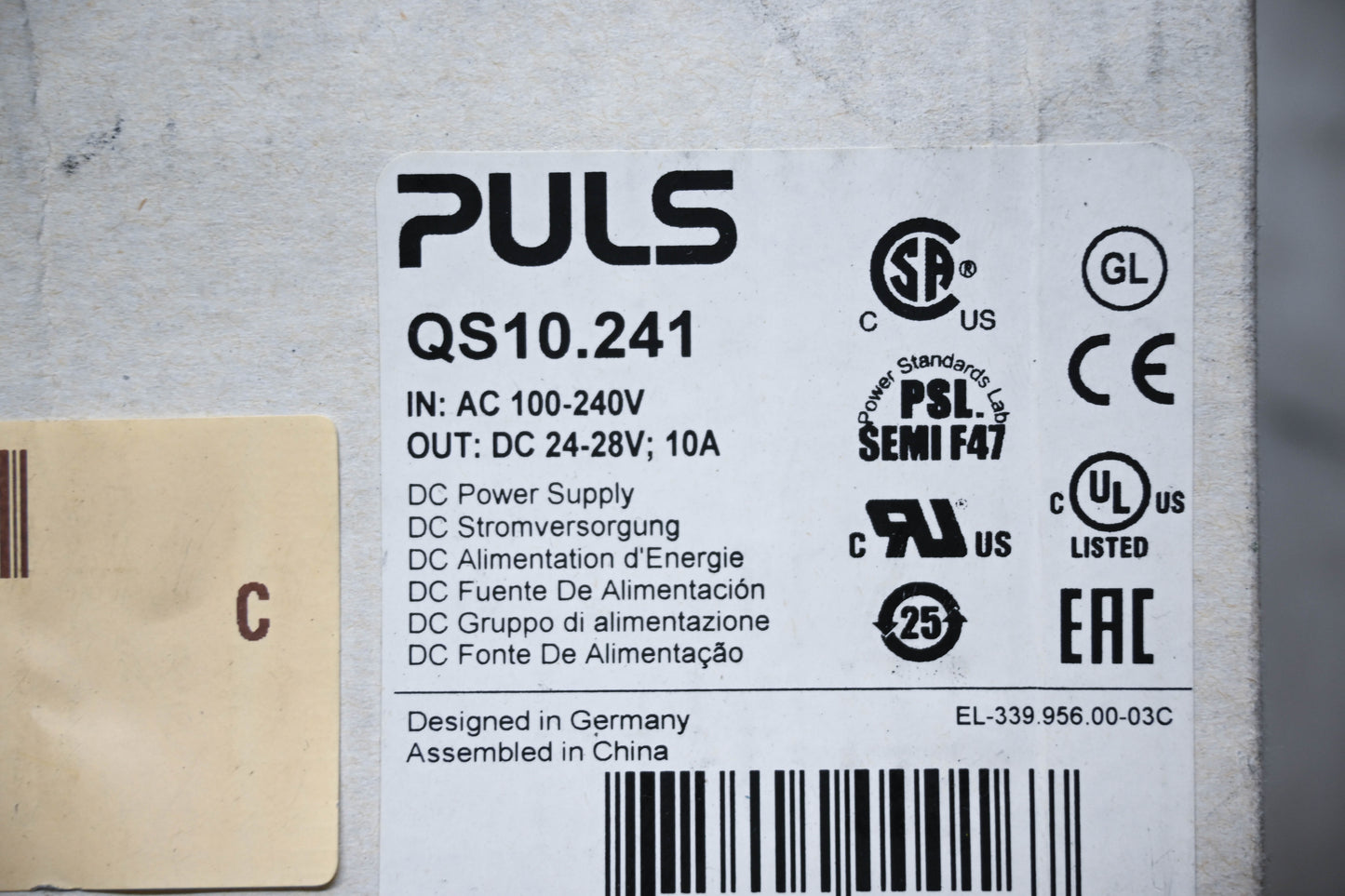 PULS QS10.241 DC Power Supply NOS