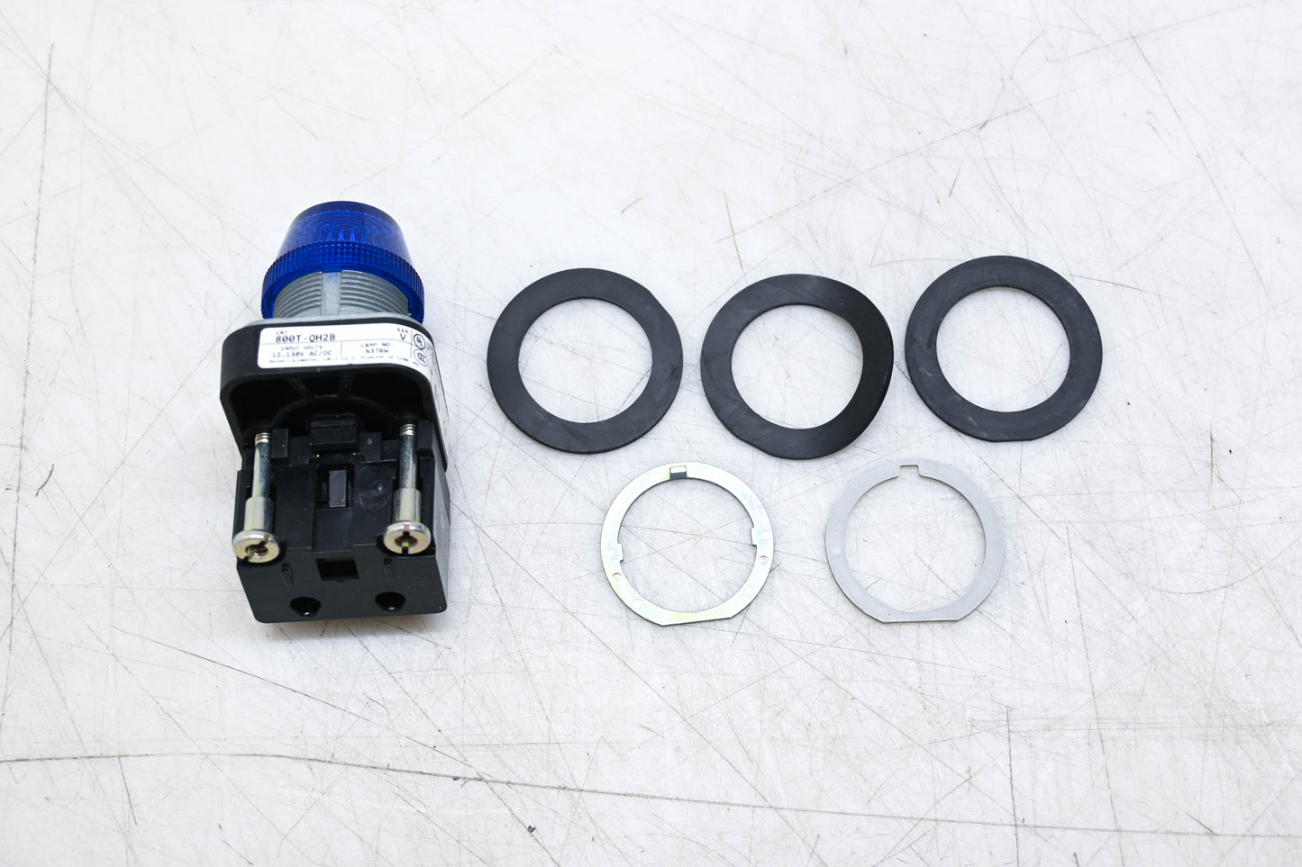 Allen-Bradley 800T-QH2B 30mm Blue Pilot Light NOS