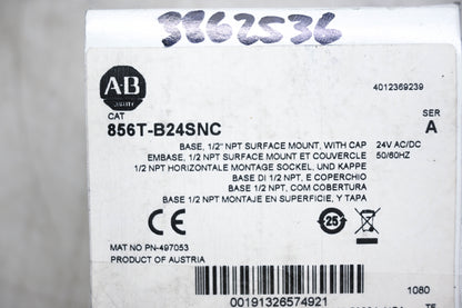 Allen-Bradley 856T-B24SNC Series A 1/2" NPT Surface Mount with Cap NOS