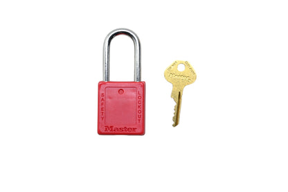 Master Lock 4FG03 Red Thermoplastic Padlock NOS