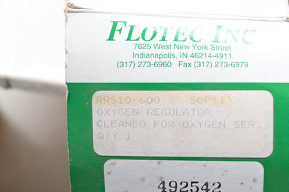 Flotec Inc RR510-600, 492542 Oxygen Regulator