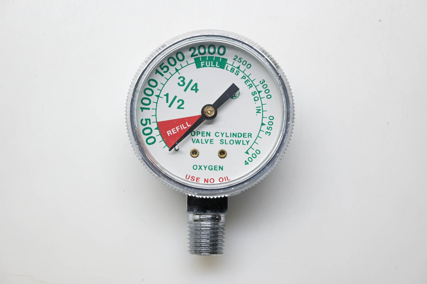 Aftermarket SA-479, BU-2581-AM 0-4000 PSI Oxygen Pressure Gauge NOS