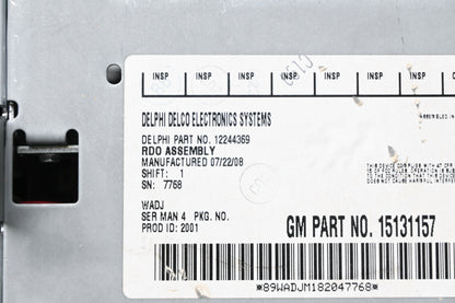 Delphi Delco 12244369, 15131157 Radio Head Unit
