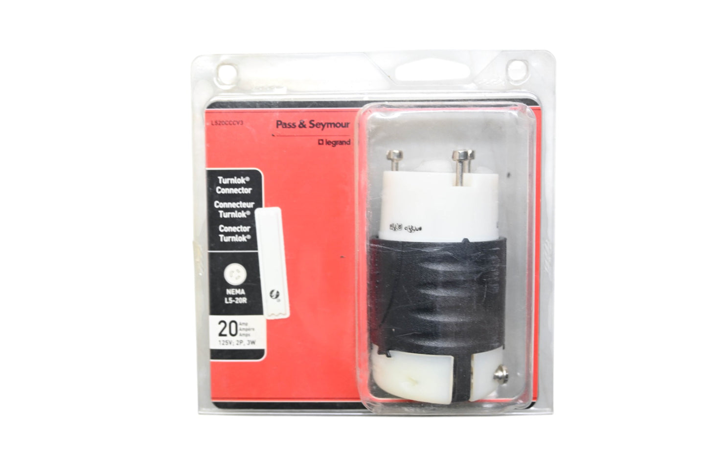 Pass & Seymour L520CCCV3 L5-20R Female Plug 20A 125V Turn Lock NOS