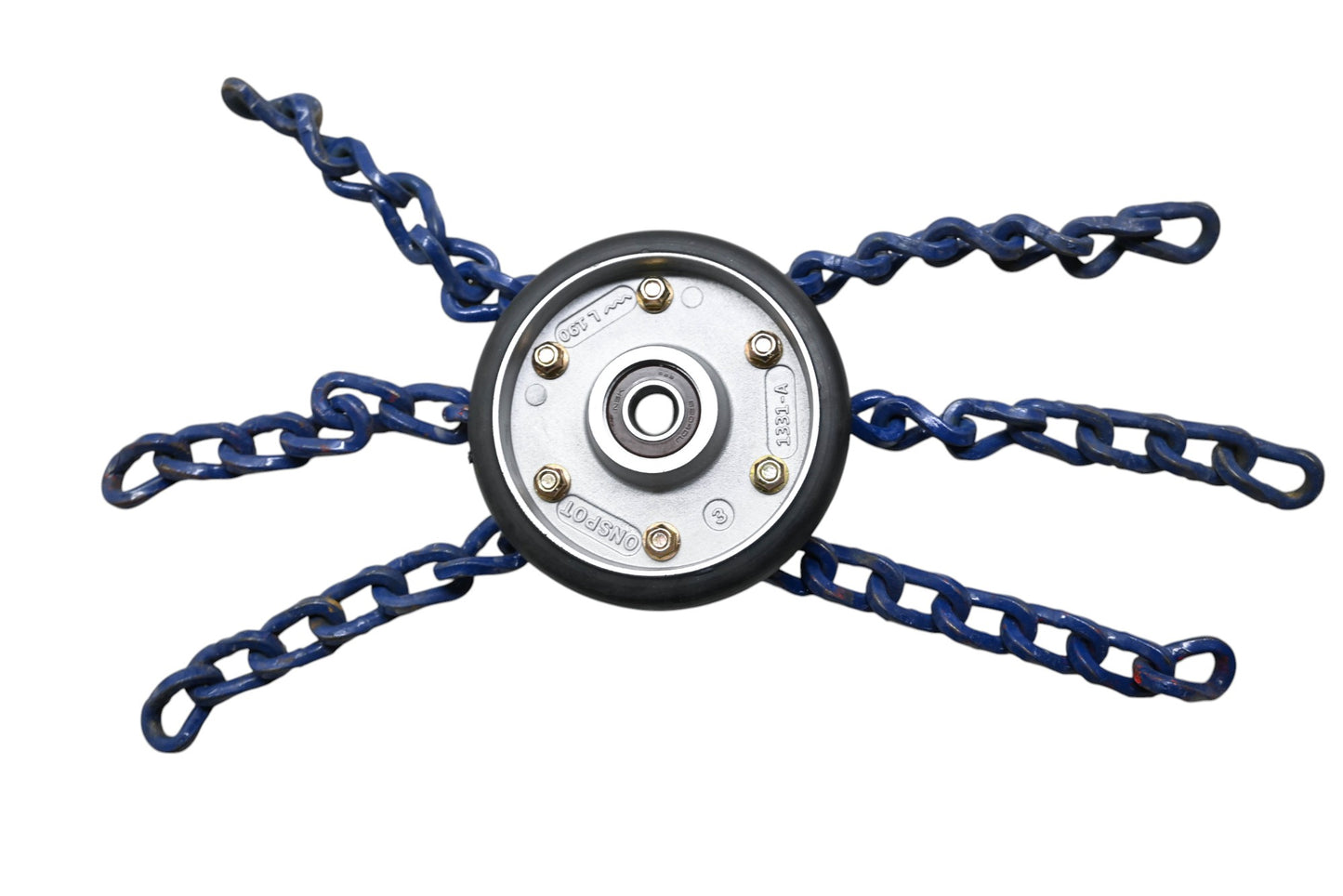 Onspot 1331-A, 1329-AR-9 Right Hand Wheel & Chain Assembly Blue 170mm NOS