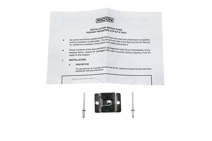 Ricon 33021 Pendant Mounting Clip Kit NOS