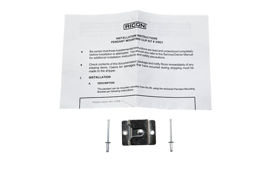 Ricon 33021 Pendant Mounting Clip Kit NOS