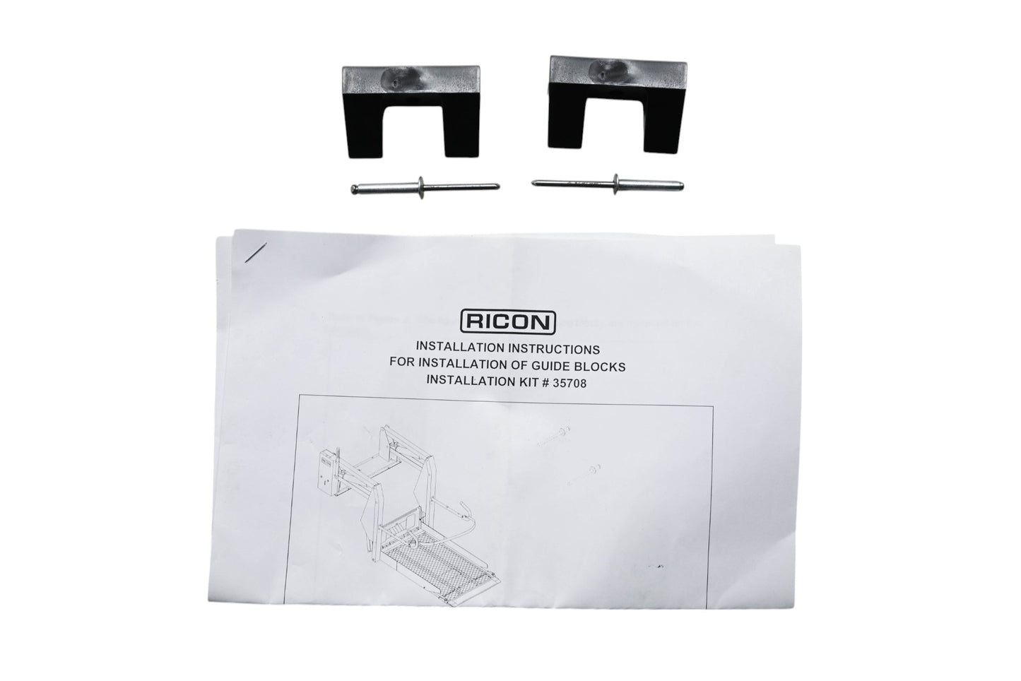 Ricon 35708 Inboard Rollstop Guide Blocks Kit NOS