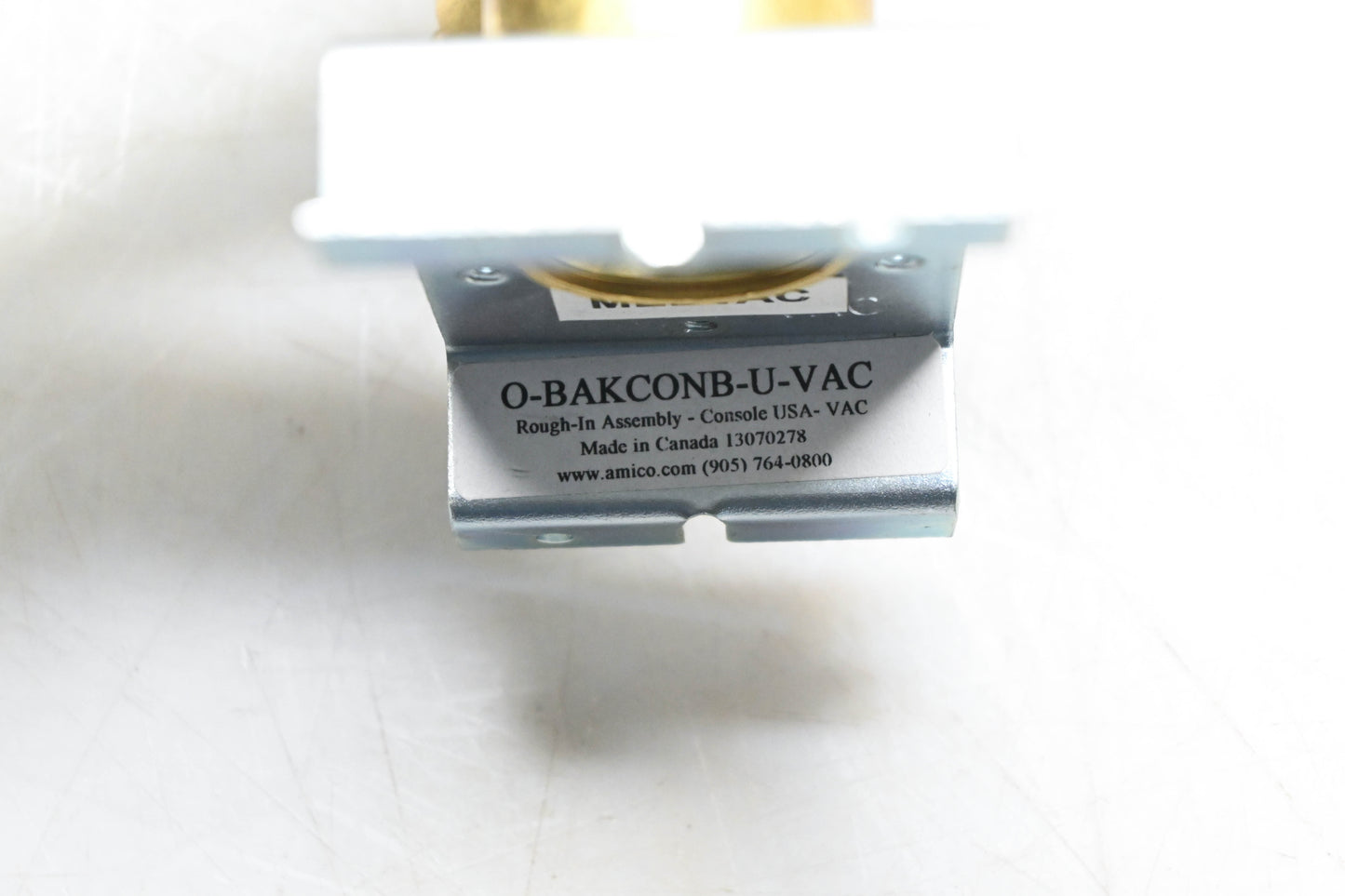 Amico Corporation O-BAKCONB-U-VAC Rough-In Medical Vacuum Assembly