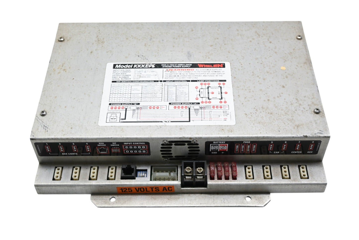 Whelen 01-0285809-00C, KKK-A-1822-E Ambulance Strobe Power Supply
