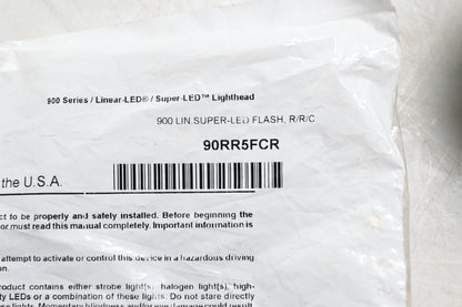Whelen 90RR5FCR 900 Series Smart LED Linear Super LED NOS
