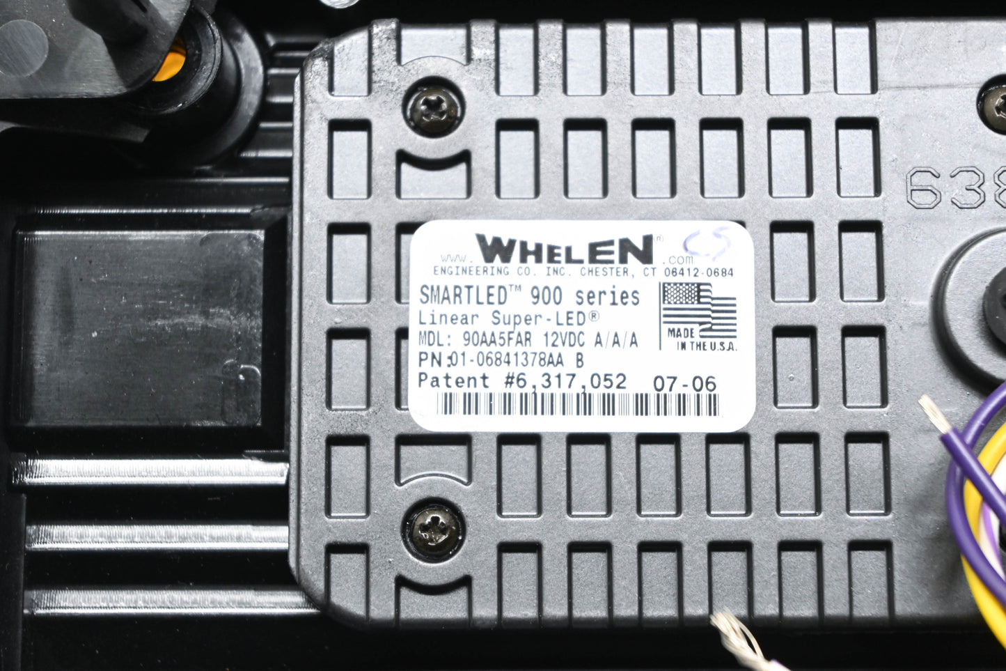 Whelen 90AA5FAR 900 Series Linear Super LED Amber NOS