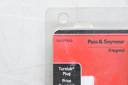 Pass & Seymour L520PCCV3, L5-20P NEMA 125V 20A Male Locking Plug NOS