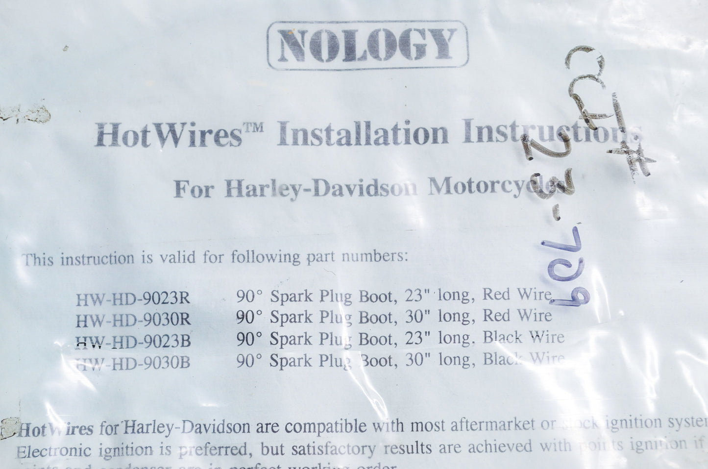New Nology HotWires Ignition Spark Plug Wire Kit Red 30' Harley Davidson NOS