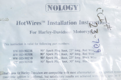 New Nology HotWires Ignition Spark Plug Wire Kit Red 30' Harley Davidson NOS