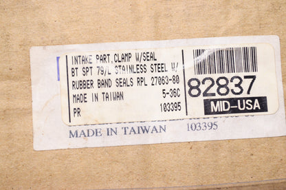 Mid-USA 82837, 27063-80 Intake Clamp w/ Seals Harley Davidson QTY 2 NOS