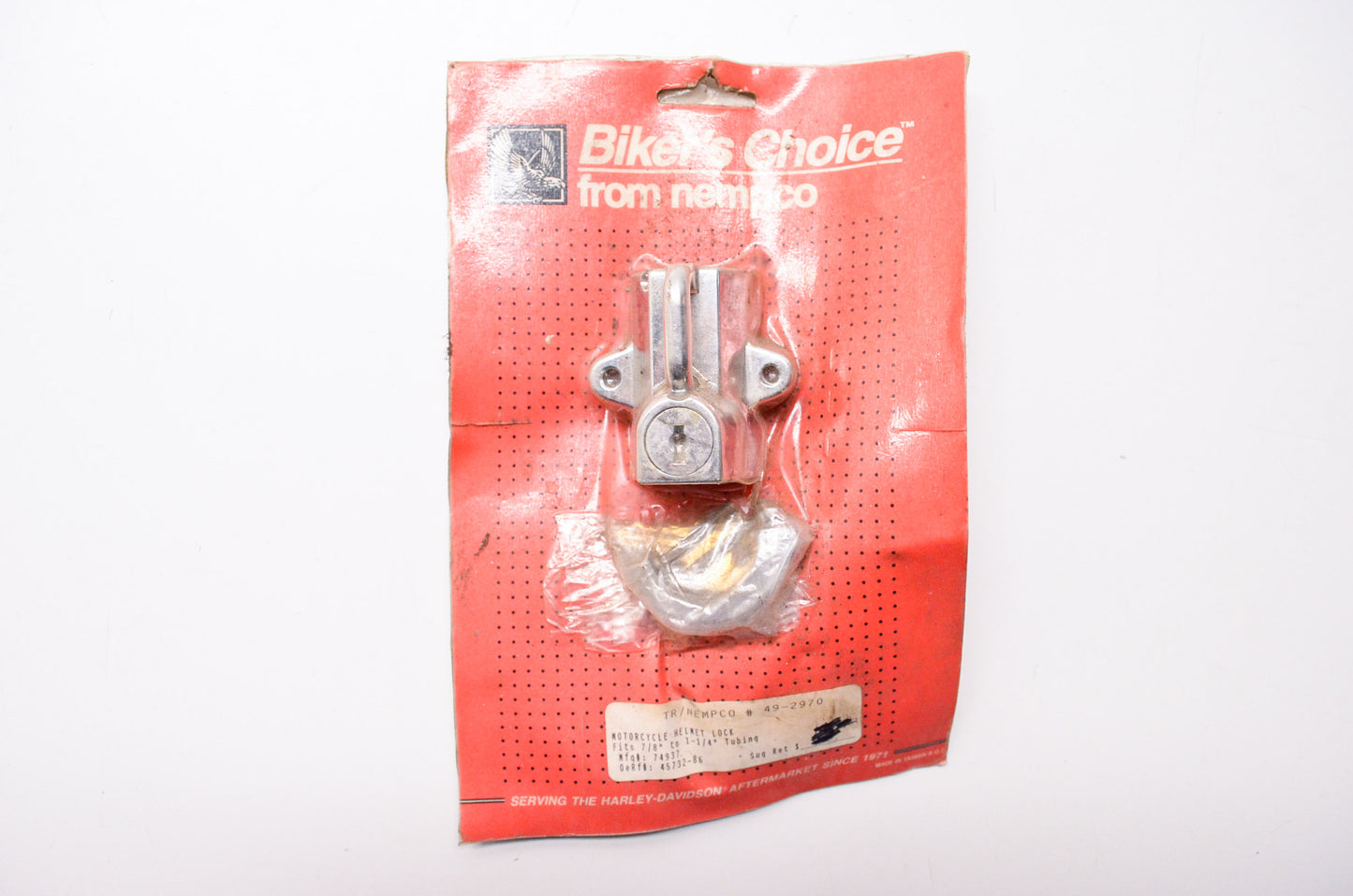 New Biker's Choice Motorcycle Helmet Lock Kit for 7/8 1-1/4 Tubing NOS