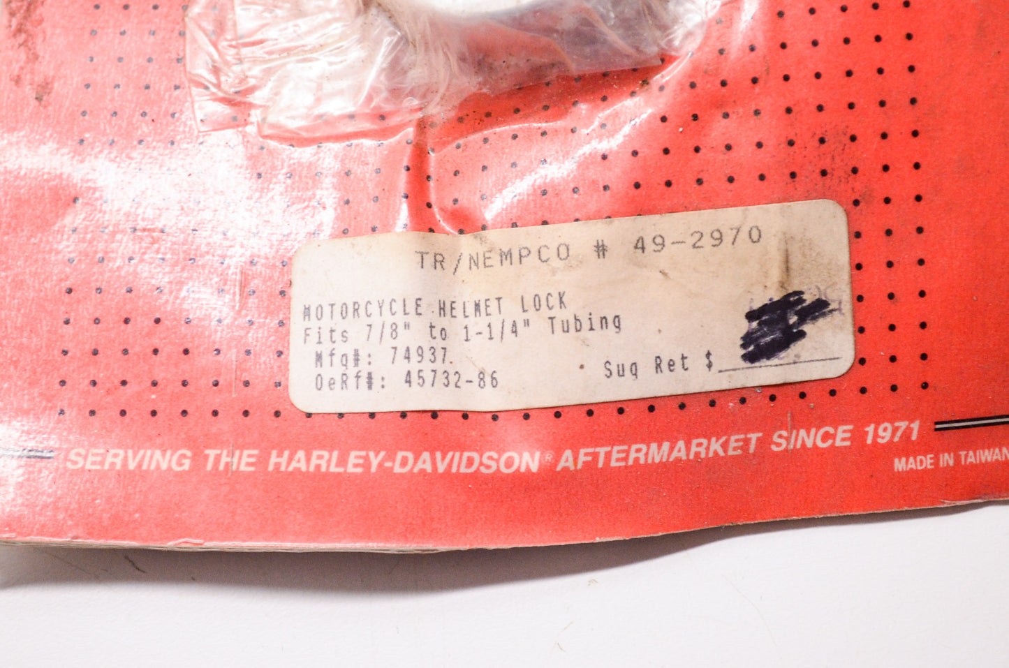 New Biker's Choice Motorcycle Helmet Lock Kit for 7/8 1-1/4 Tubing NOS