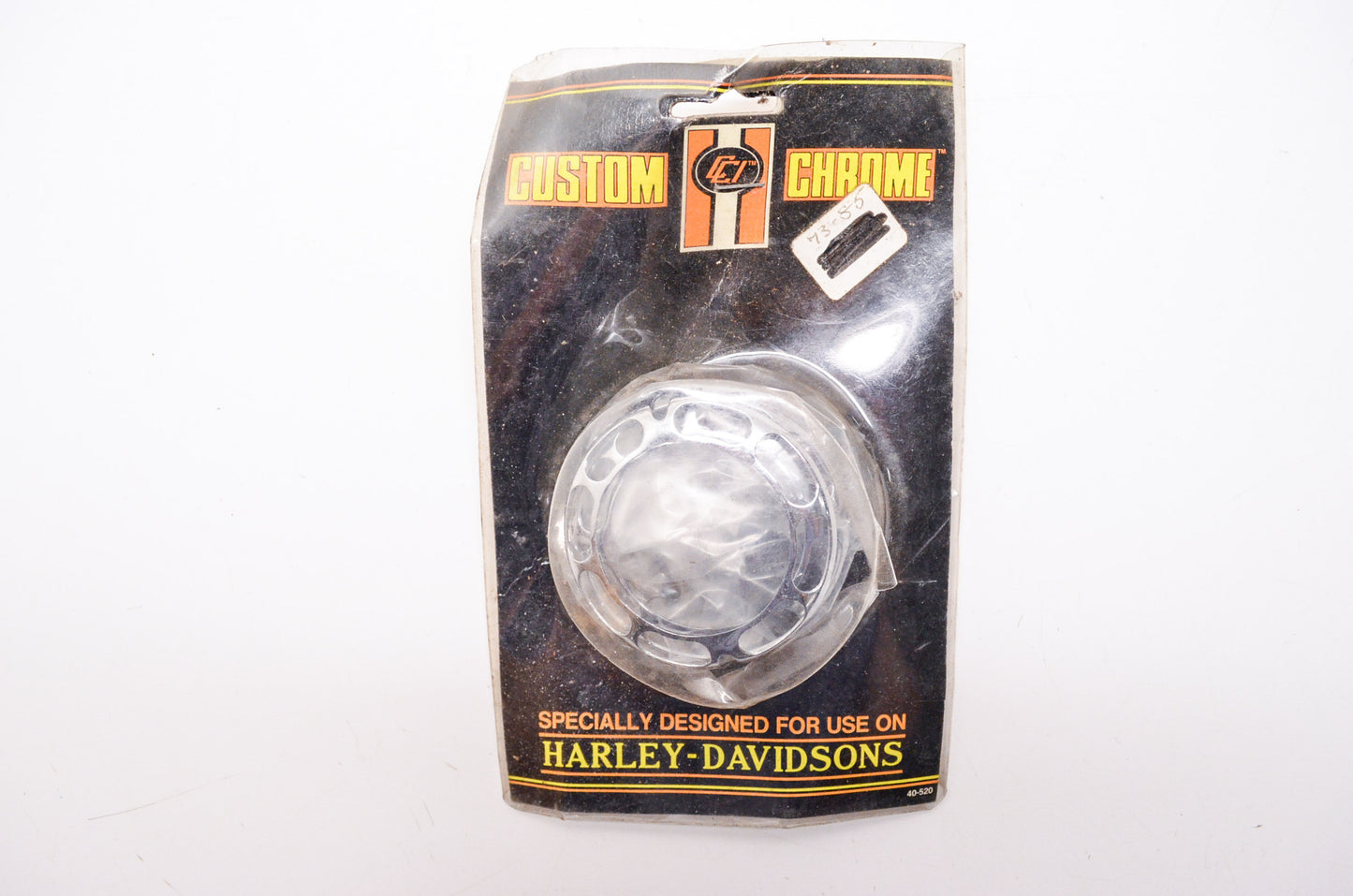 New Custom Chrome Slotted Turn Signal Trim Ring Harley Davidson FX Qty 2 NOS