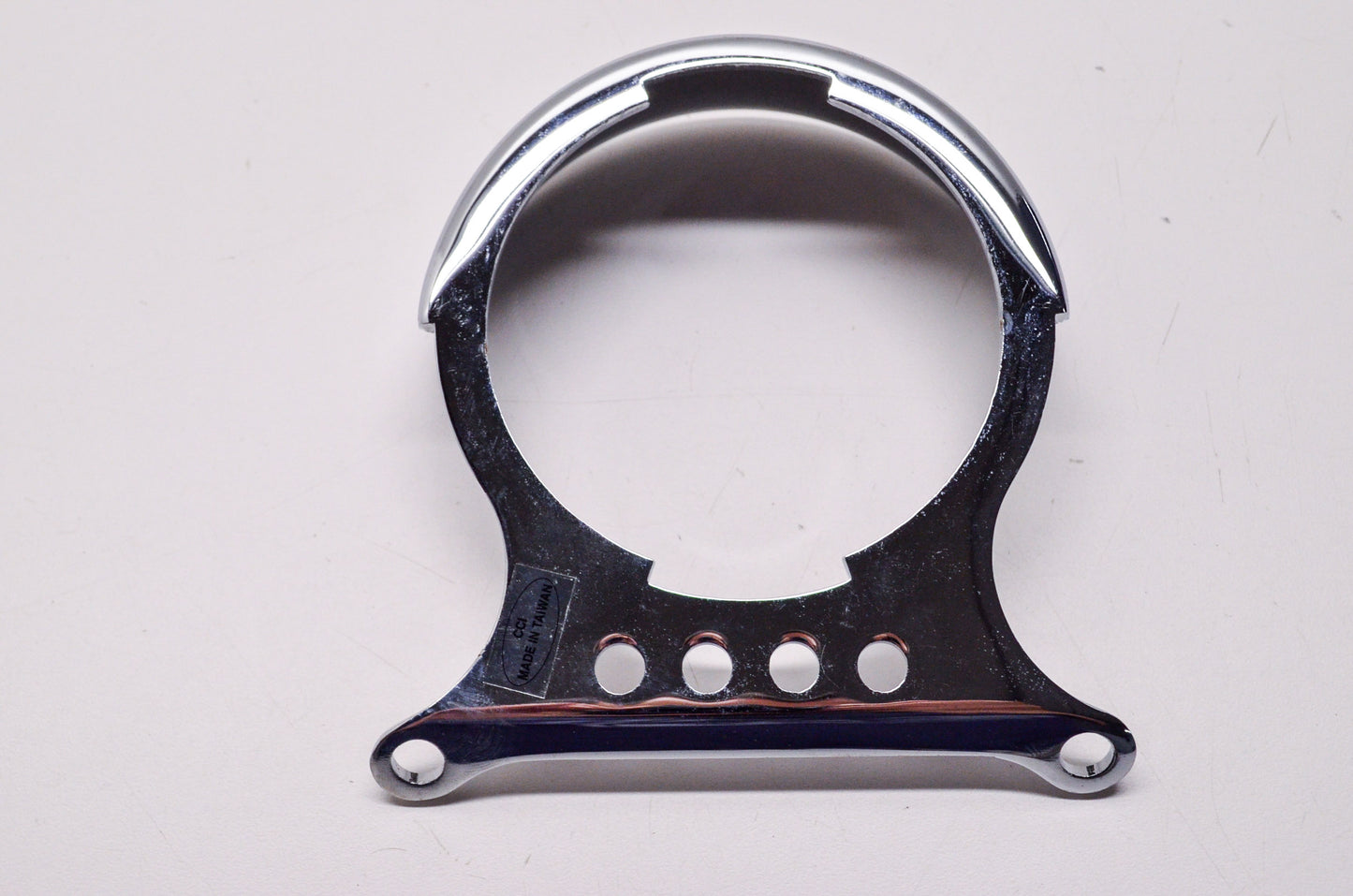 New Custom Chrome Solo Gauge Bracket w/ Visor Harley Davidson XL FX FXR NOS