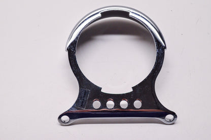 New Custom Chrome Solo Gauge Bracket w/ Visor Harley Davidson XL FX FXR NOS
