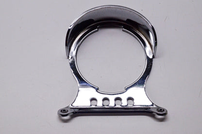 New Custom Chrome Solo Gauge Bracket w/ Visor Harley Davidson XL FX FXR NOS