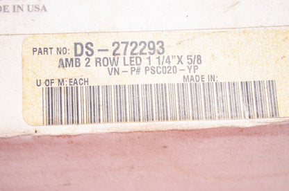 Amber 2 Row LED Light Assembly 1-1/4' x 5/8' NOS