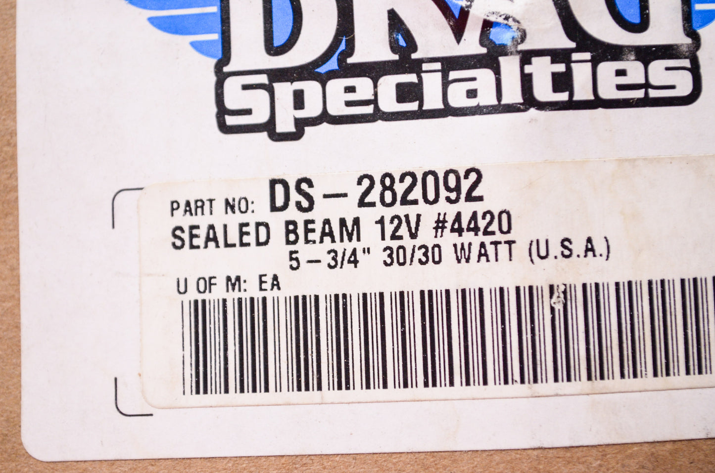 New Drag Specialties Motorcycle Sealed Beam 12V #4420 Bulb Light 30/30W NOS