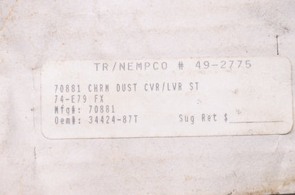 New Nempco Chrome Dust Cover Harley Davidson FX NOS
