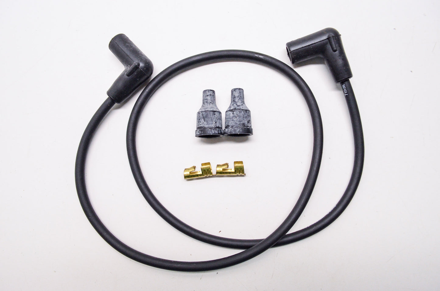 New Drag Specialties Black Wire Suppressor Core 7mm Kit w/ 90 Degree Ends NOS