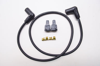 New Drag Specialties Black Wire Suppressor Core 7mm Kit w/ 90 Degree Ends NOS