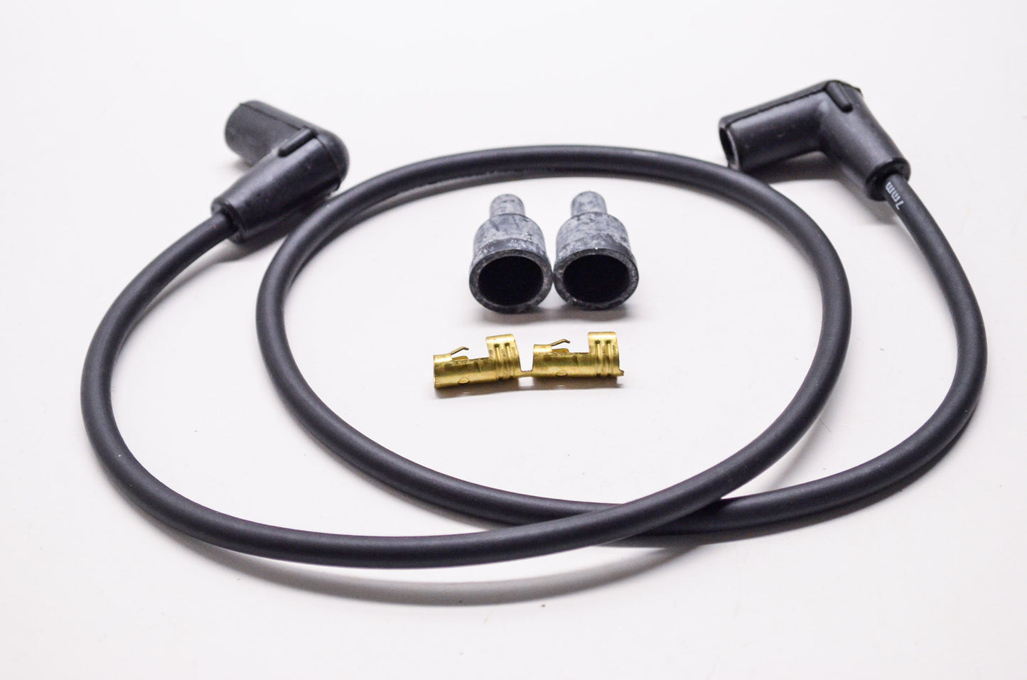 New Drag Specialties Black Wire Suppressor Core 7mm Kit w/ 90 Degree Ends NOS