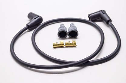 New Drag Specialties Black Wire Suppressor Core 7mm Kit w/ 90 Degree Ends NOS