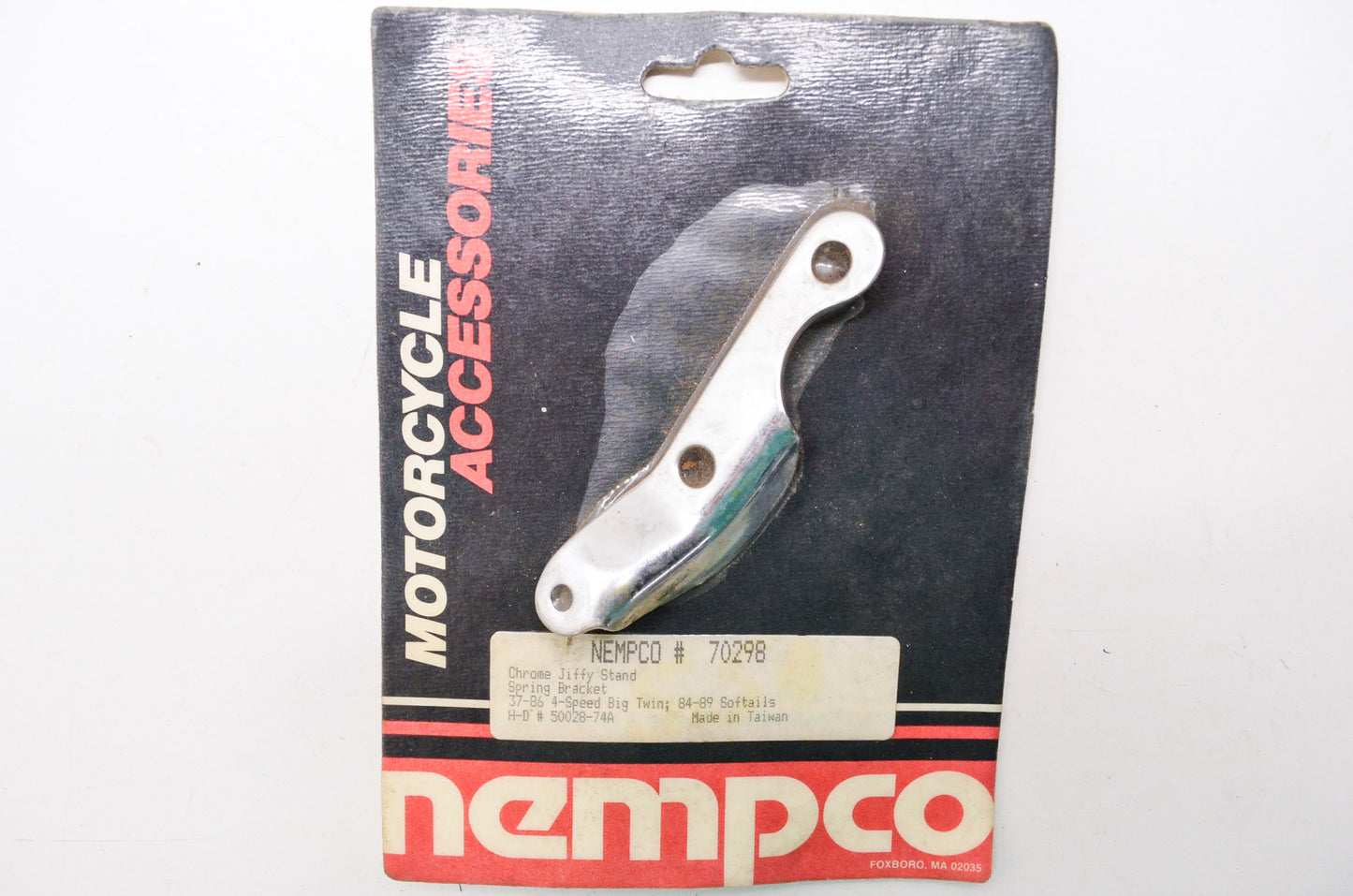 New Nempco Chrome Jiffy Stand Bracket Harley Davidson Big Twin Softail NOS